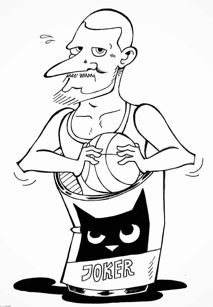 Карикатура 239: Никола Јокић Аутор: Момчило Одаџић Гимназија, Пожаревац