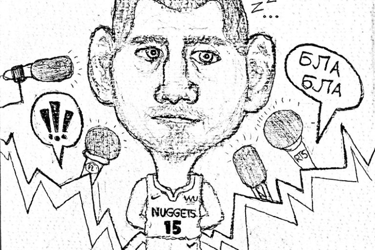 Карикатура 240: Никола Јокић Аутор: Нађа Стоиљковић, 2/5 Гимназија, Пожаревац