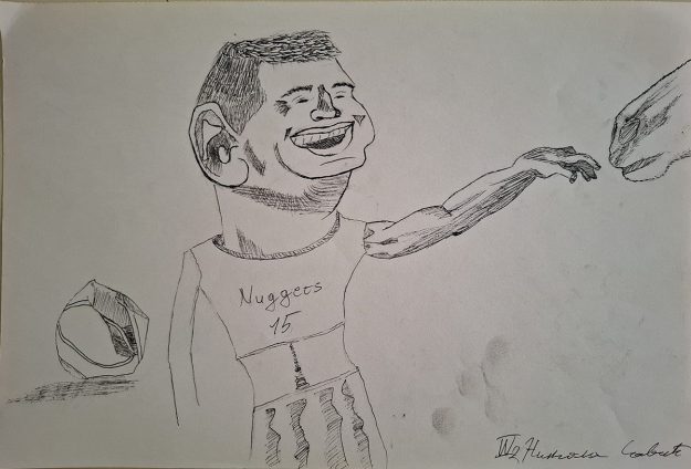 Карикатура 241: Никола Јокић Аутор: Никола Савић 4/2 Гимназија, Пожаревац