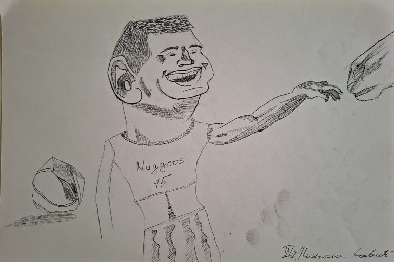 Карикатура 241: Никола Јокић Аутор: Никола Савић 4/2 Гимназија, Пожаревац