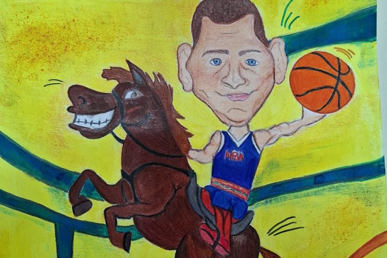 Карикатура 243: Никола Јокић Аутор: Јована Никодијевић, 2/3 Гимназија, Пожаревац