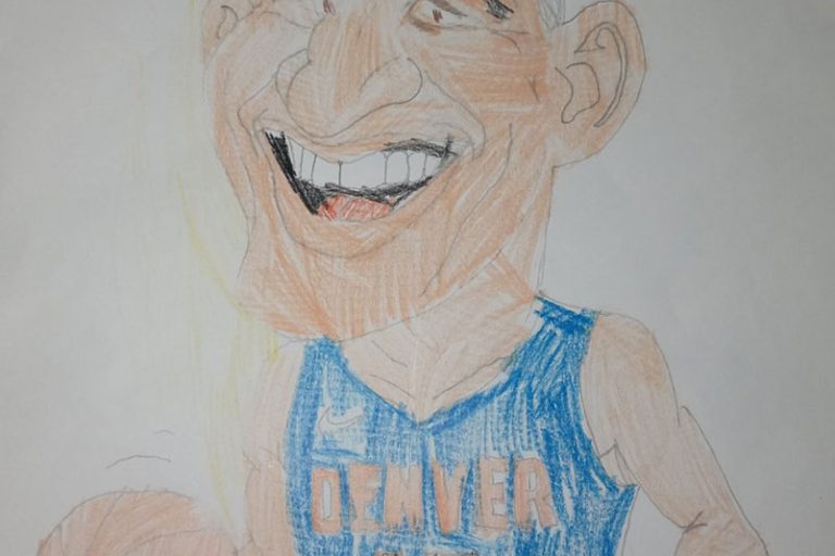 Карикатура 259: Никола Јокић аутор: Андреј Ташић, други разред ОШ 'Краљ Александар I", Пожаревац Ментор: Ивана Мартиновић Никодијевић