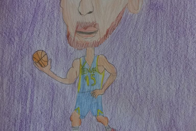 Карикатура 58: Никола Јокић Аутор: Теодора Миленковић, 4/1 ОШ „Свети Сава“, Пожаревац Ментор: Ерол Ђурић