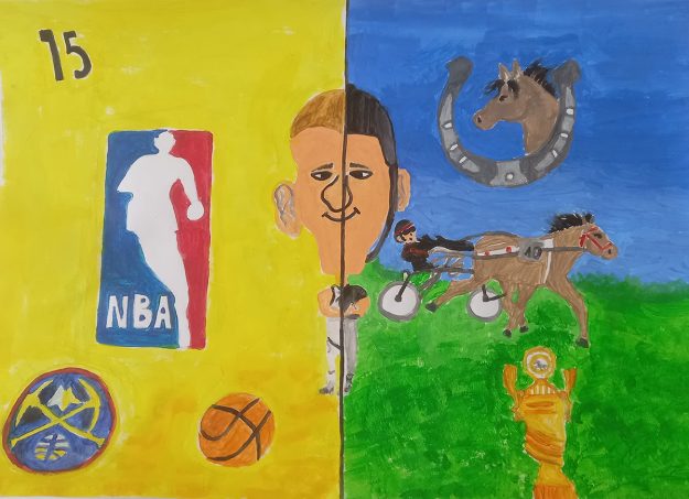 Карикатура 62: Никола Јокић Аутор: Николина Степановић, 5/1 ОШ „Свети Сава“, Пожаревац Ментор: Ерол Ђурић