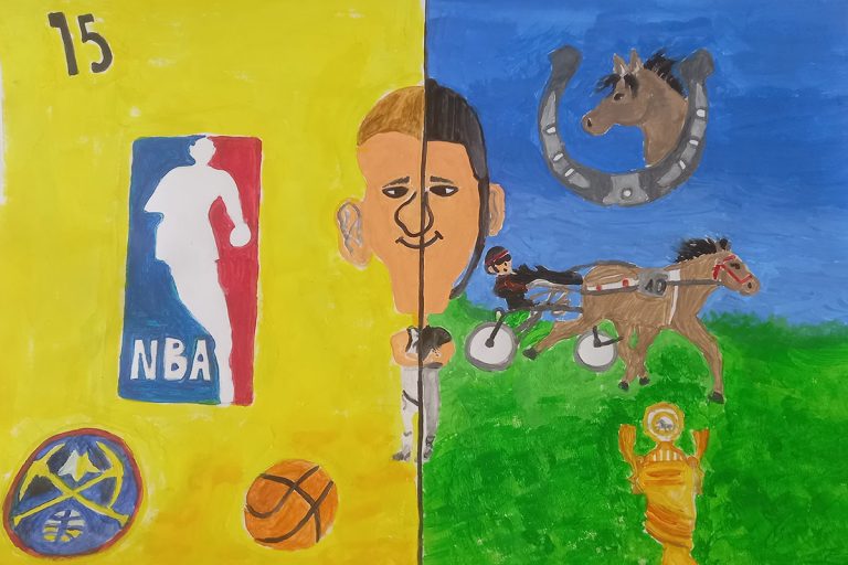 Карикатура 62: Никола Јокић Аутор: Николина Степановић, 5/1 ОШ „Свети Сава“, Пожаревац Ментор: Ерол Ђурић