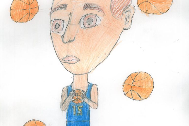 Карикатура 65: Никола Јокић Аутор: Виолета Нејкић, 8/2 ОШ „Моша Пијаде“, Жагубица Ментор: Наташа Станојевић