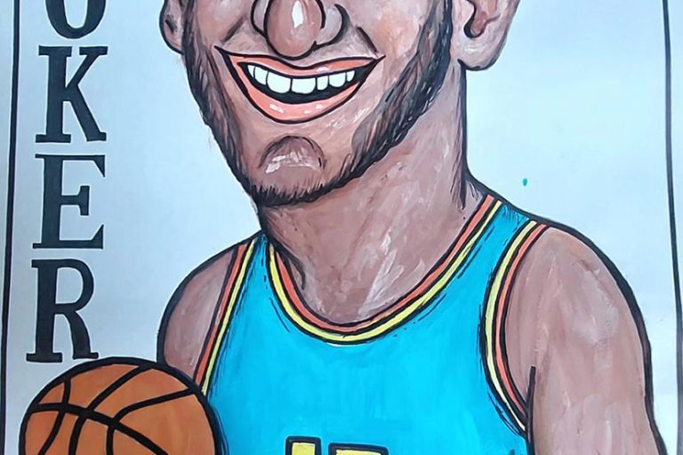 Карикатура 70: Никола Јокић Аутор : Сандра Рађен, 9/2 ОШ " Дворови ", Дворови Бијељина , РС Ментор: Радмила Максимовић