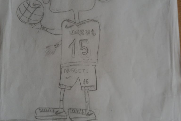 Карикатура 78: Никола Јокић Аутор : Теодор Дамњановић, 571 ОШ „Свети Сава", Пожаревац Ментор: Ерол Ђурић