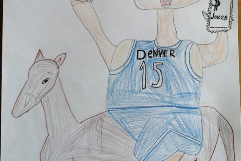 Карикатура 79: Никола Јокић Аутор : Адам Јанковић, 3. разред ОШ „Вељко Дугошевић", Турија Ментор: Саша Драгојевић