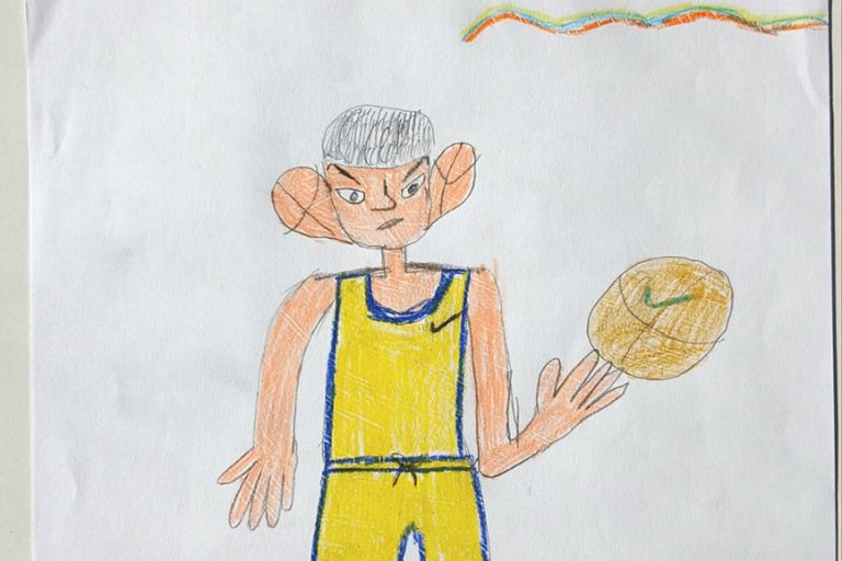 Карикатура 81: Никола Јокић Аутор : Јелена Јеремић и Анђелка Јанковић, 7. разред ОШ „Вељко Дугошевић", Турија Ментор: Саша Драгојевић