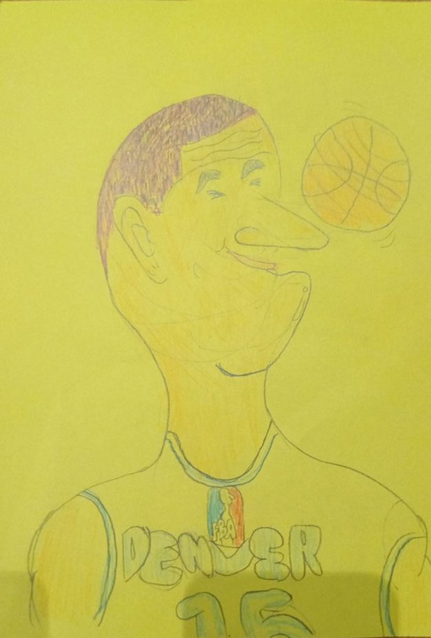 Карикатура 93: Никола Јокић Аутор : Пластирас Христофидис 6.р. Српска допунска школа, Кипар Ментор: Драгана Христу