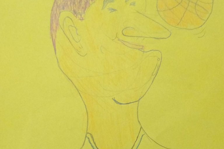 Карикатура 93: Никола Јокић Аутор : Пластирас Христофидис 6.р. Српска допунска школа, Кипар Ментор: Драгана Христу