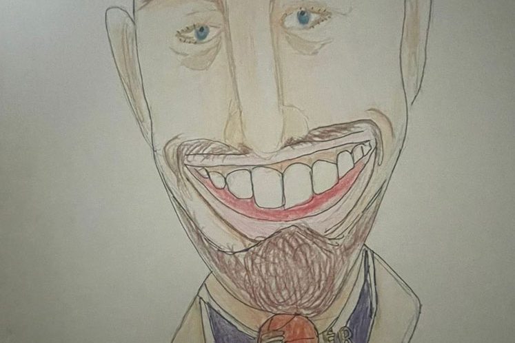 Карикатура 95: Никола Јокић Аутор : Исидора Горман 8.р. Српска допунска школа, Кипар Ментор: Драгана Христу