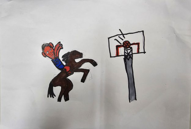 Карикатура 98: Никола Јокић Аутор : Арел Аладаг 4.р. Српска допунска школа, Кипар Ментор: Драгана Христу