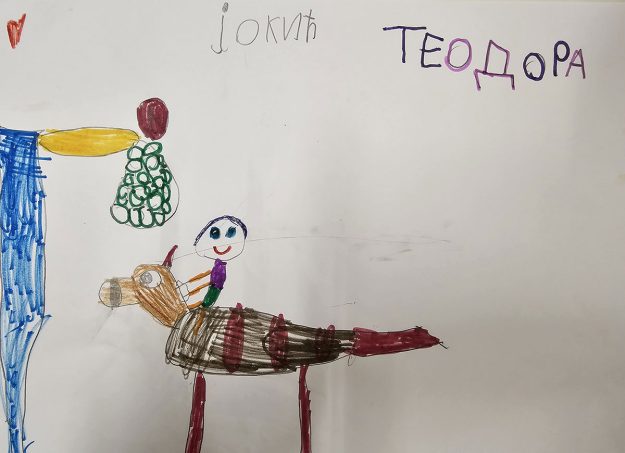 Карикатура 99: Никола Јокић Аутор : Теодора Ђурић 2.р. Српска допунска школа, Кипар Ментор: Драгана Христу