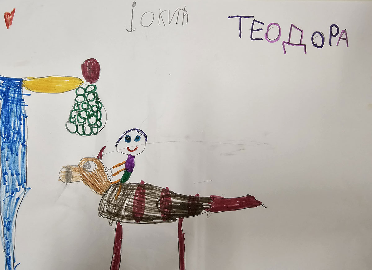 Карикатура 99: Никола Јокић Аутор : Теодора Ђурић 2.р. Српска допунска школа, Кипар Ментор: Драгана Христу