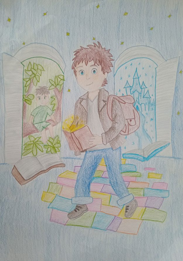 Такмичарски рад 114 Аутор: Хана Стефановић, 6 . разред ОШ „Бора Станковић“-Богојевце, Лесковац Роман: Илустрација књиге „Звездана бележница“