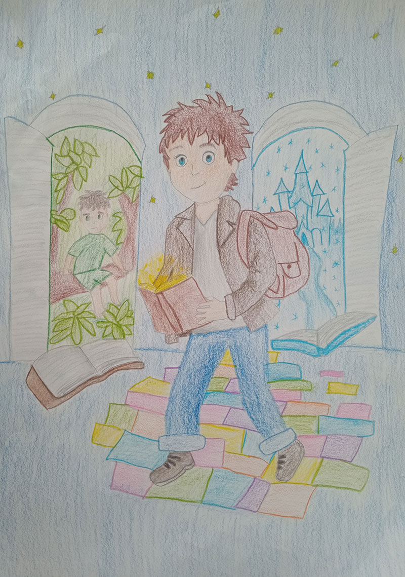 Такмичарски рад 114 Аутор: Хана Стефановић, 6 . разред ОШ „Бора Станковић“-Богојевце, Лесковац Роман: Илустрација књиге „Звездана бележница“