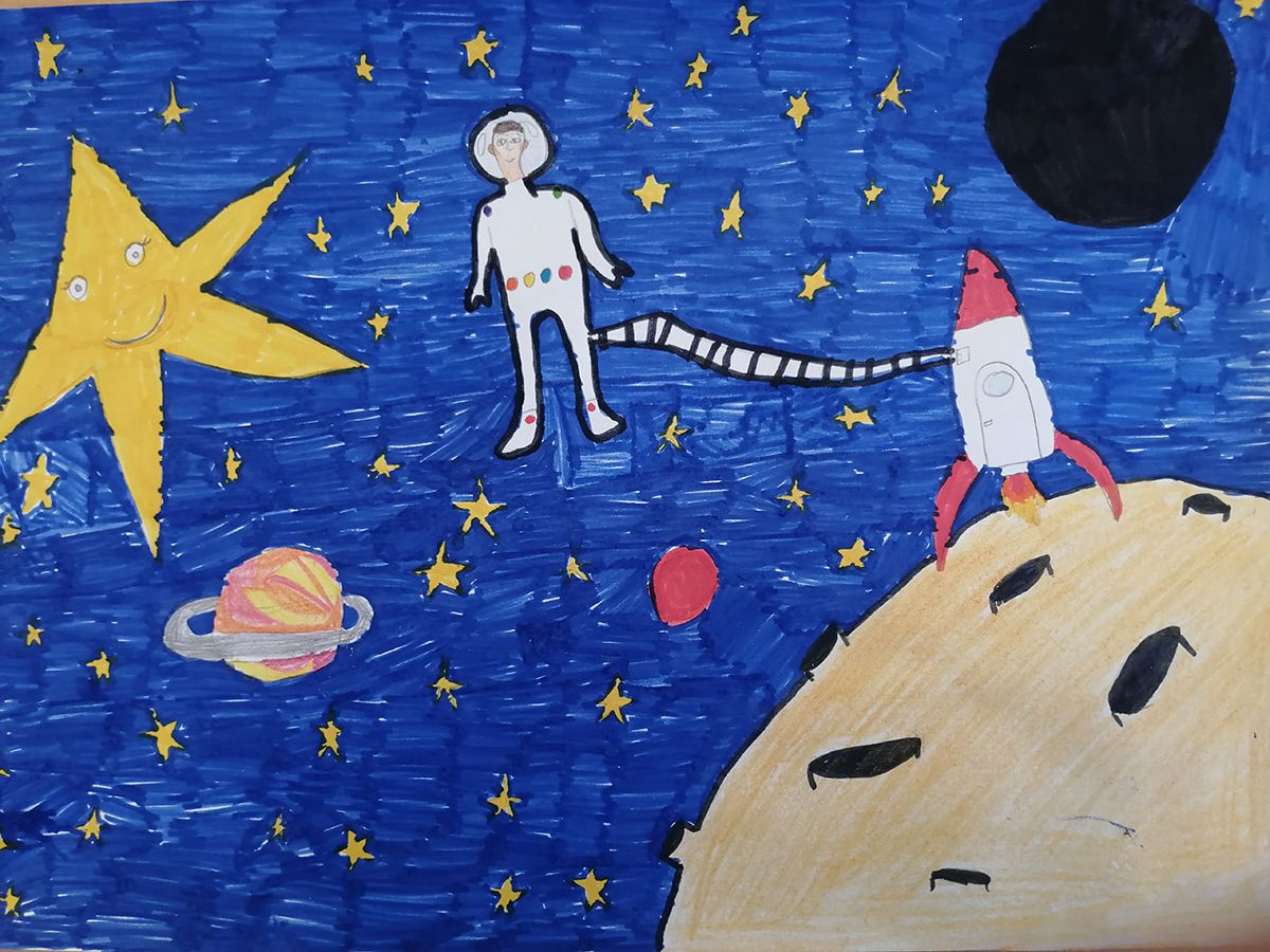 Такмичарски рад 135 Аутор: Габриела Молнар 4-1 ОШ „Душан Јерковић“, Банатски Карловац Одломак из романа: „Велика космичка авантура“. Илустрација приче „Звездана тајна“ Ментор: Драгана Ђукановић