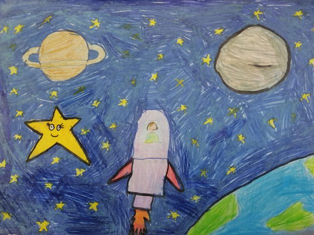 Такмичарски рад 139 Аутор: Лена Ђукић 4-1 ОШ „Душан Јерковић“, Банатски Карловац Одломак из романа: „Велика космичка авантура“. Илустрација приче „Звездана тајна“ Ментор: Драгана Ђукановић