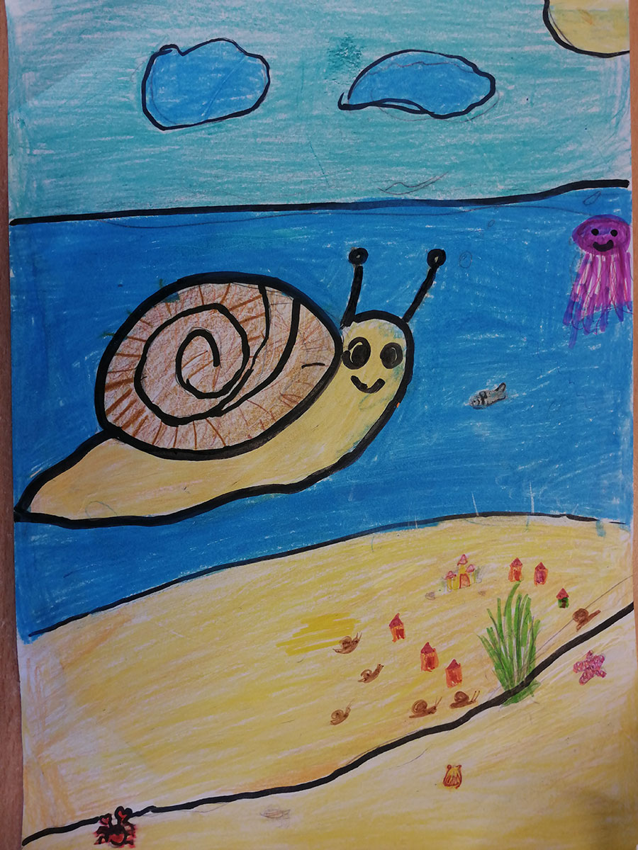 Такмичарски рад 143 Аутор: Наталија Пурић 4-1 ОШ „Душан Јерковић“, Банатски Карловац Назив романа „Дечак Змај и друге бајке“. Илустрација приче „ Пужић Влада из Спорограда“ Ментор: Драгана Ђукановић