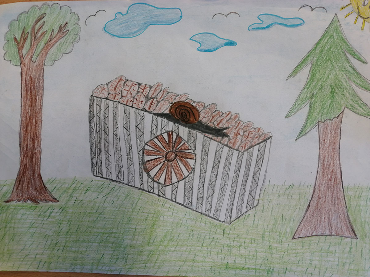 Такмичарски рад 146 Аутор: Огњен Богдановић 4-1 ОШ „Душан Јерковић“, Банатски Карловац Назив романа „Дечак Змај и друге бајке“. Илустрација приче „ Пужић Влада из Спорограда“. Ментор: Драгана Ђукановић