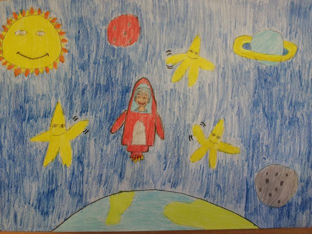 Такмичарски рад 149 Аутор: Филип Јанковић 4-1 ОШ „Душан Јерковић“, Банатски Карловац Назив романа „Велика космичка авантура“.Илустрација приче „Звездана тајна“ Ментор: Драгана Ђукановић