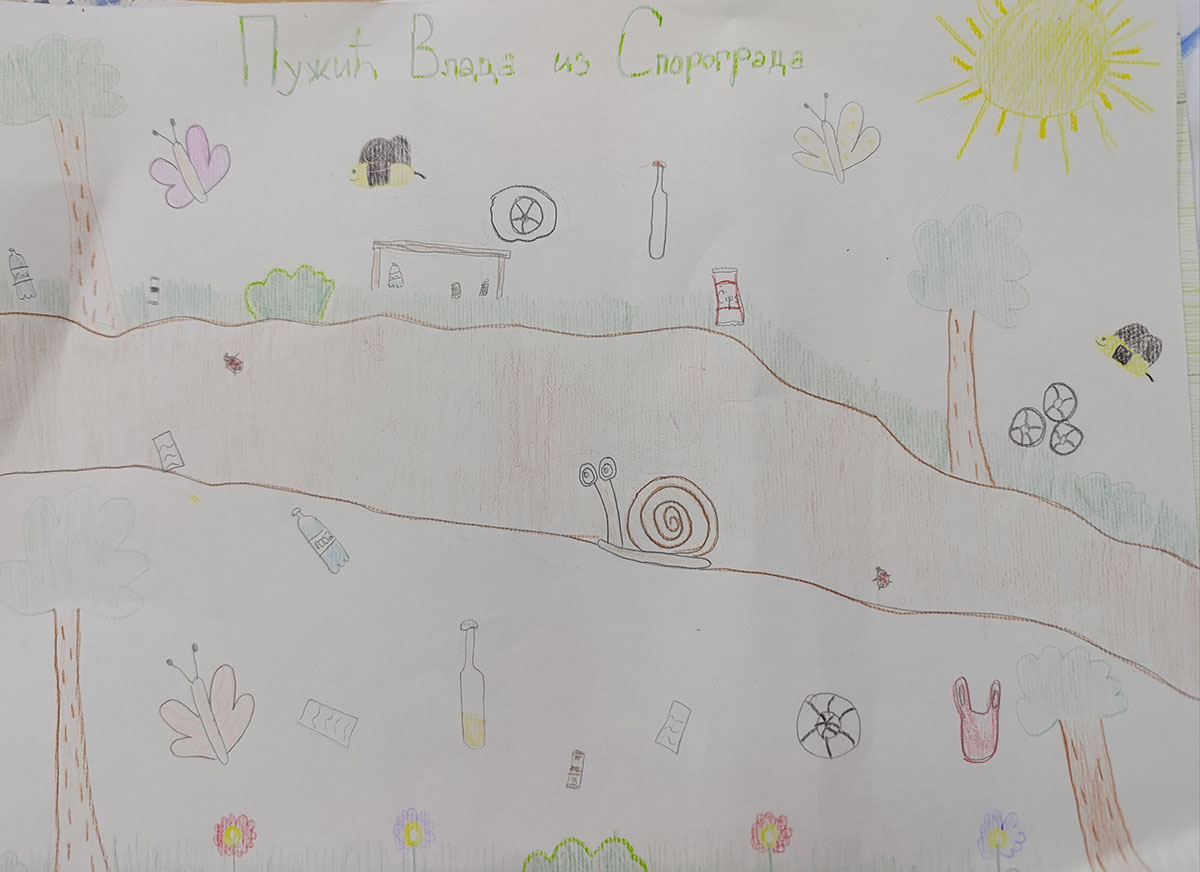 Такмичарски рад 167 Аутор: Анђела Ћелап 4/4 ОШ „Марија Трандафил “,Ветерник Назив дела: „Пужић Влада из Спорограда “ Ментор: Нинослава Ћук, учитељица