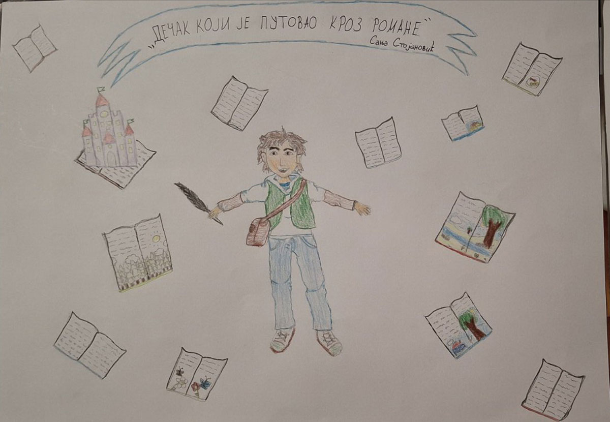 Такмичарски рад 194 Аутор: Анђела Миленковић, 5. разред Школа: ОШ ,,Дража Марковић Рођа“, Смољикац Одломак из романа: Дечак који је путовао кроз романе Ментор: Зорица Стокић