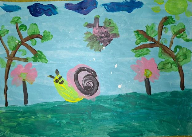 Такмичарски рад 249 Аутор: Теодора Сандић 1. разред ОШ „Бранко Радичевић" Мали Зворник Романа: ,,Дечак змај и друге бајке“, прича „Пуж Влада из Спорограда“ Ментор: Весна Вукосављевић