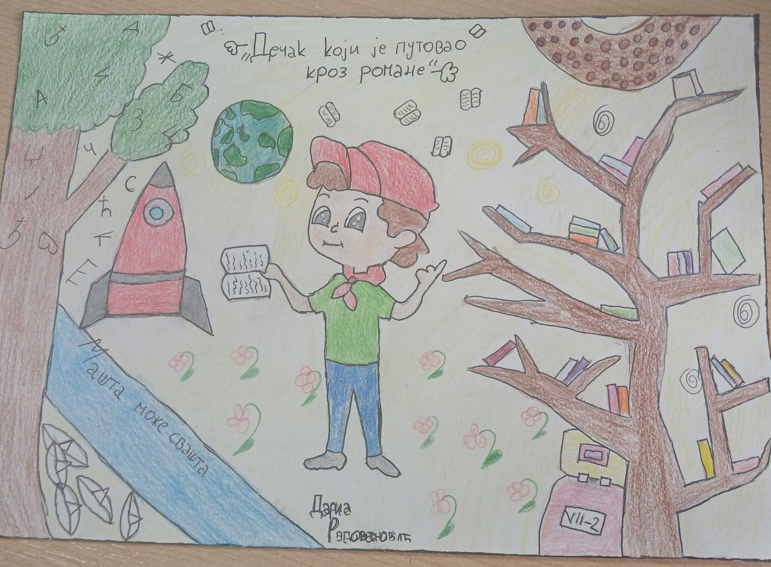 Такмичарски рад 263 Аутор: Дариа Радовановић 7. разред ОШ „Ђура Јакшић" село Трнава, Нови Пазар Одломак из романа: „ Дечак који је путовао кроз романе" Ментор: Суада Баш