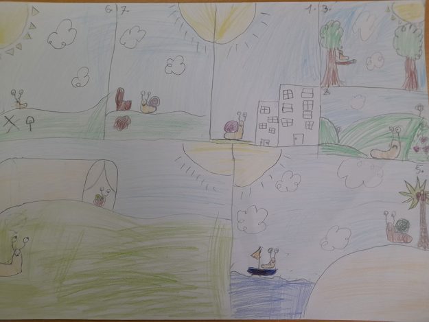 Такмичарски рад 265 Аутор: Елена Матић III/2 ОШ "Велимир Маркићевић" Мајданпек Илустрасија бајке" Пужић Влада из Спорограда" Ментор: Драгана Арсић, учитељица