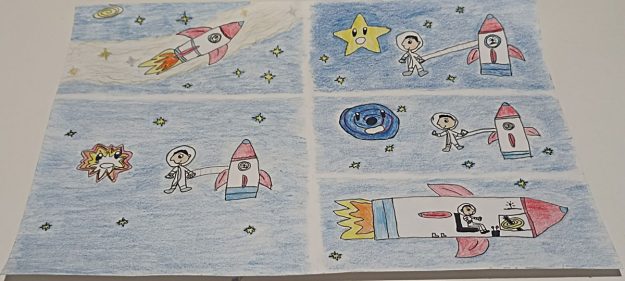 Такмичарски рад 301 Аутор: Ева Самарџић, други разред ОШ „Краљ Александар I", Пожаревац Роман: „Велика космичка авантура" Ментор: Ивана Мартиновић Никодијевић