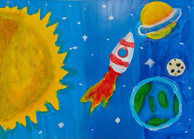 Такмичарски рад 307 Аутор: Петра Поповић, 2/2 ОШ „Вук Караџић", Смедеревска Паланка Књига: „Велика космичка авантура" Ментор: Гордана Вујичић