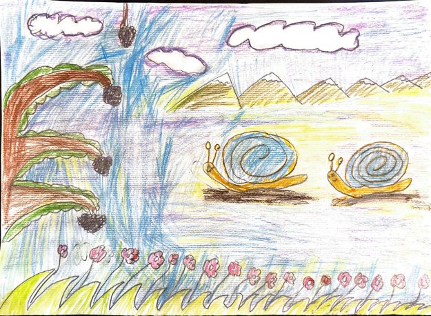 fic358 Такмичарски рад 358 Аутор: Мања Гајић, 2/3 ОШ ,,Милош Црњански", Београд, Одломак из романа ,,Дечак змај и друге бајке", прича ,,Пуж Влада из Спорограда" Ментор: учитељица Светлана Живковић