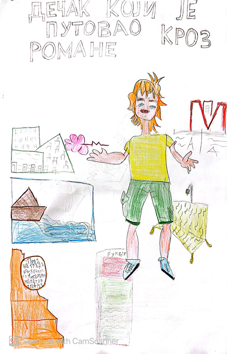 Такмичарски рад 404 Аутор: Стефан Ђорђевић, ученик 5. разреда ОШ „Бора Станковић“, Кленике (општина Бујановац) Роман: Дечак који је путовао кроз време Ментор: Тијана Станојковић