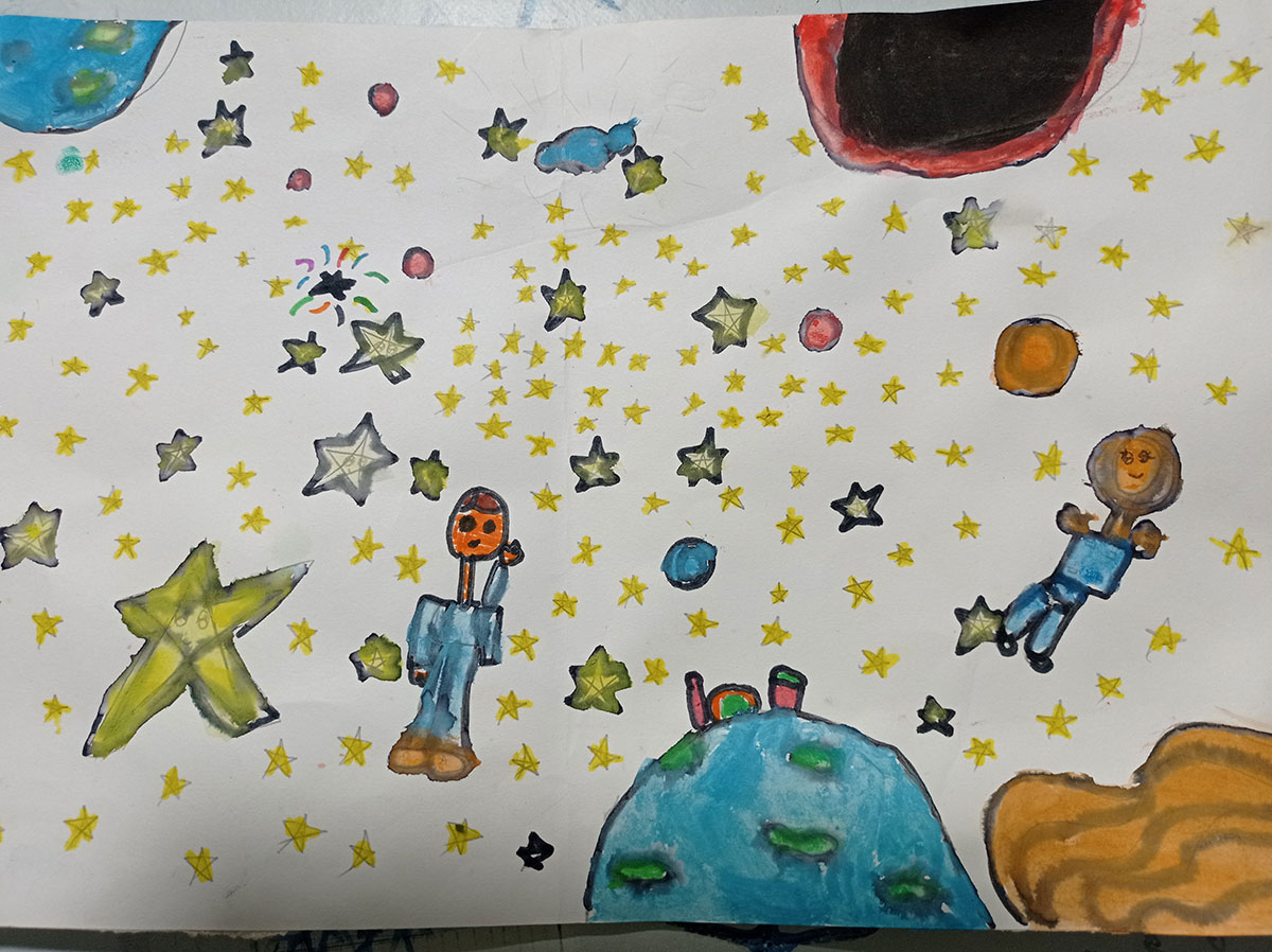 Такмичарски рад 45 Аутор: Мила Арнаутовић I-4 ОШ " ,,Петар Тасић" Лешница Издвојено одељење Ново Село Одломак из романа: „Велика космичка авантура “ Ментор: Снежана Васиљевић, учитељица