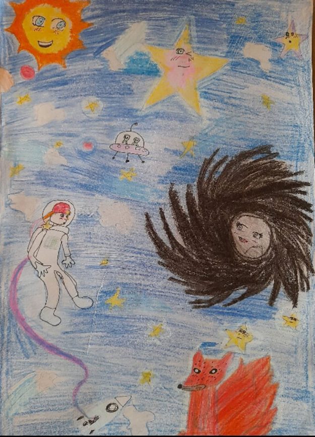 Такмичарски рад 85 Аутор: Хана Богдановић, 4/2 ОШ ,,Вук караџић" Кладово Романа: „Велика космичка авантура“