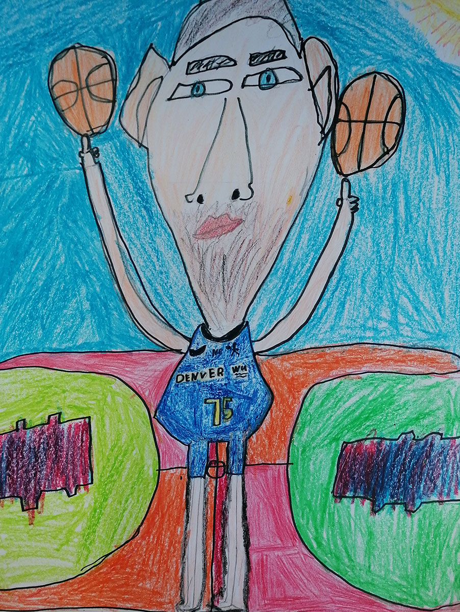 Карикатура 31: Никола Јокић Аутор: Вук Максић 3/1 ОШ „Десанка Максимовић“, Пожаревац Ментор: Драгана Момчиловић