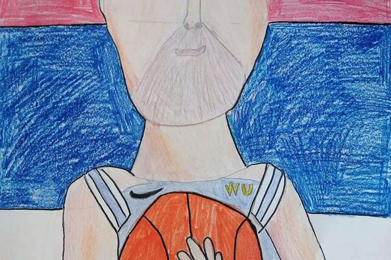 Карикатура 32: Никола Јокић Аутор: Исидора Милановић 3/1 ОШ „Десанка Максимовић“, Пожаревац Ментор: Драгана Момчиловић