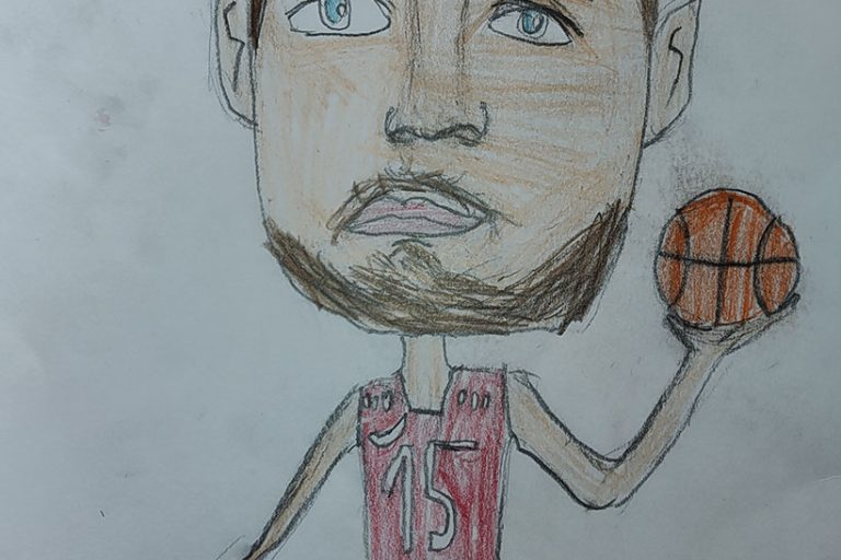 Карикатура 34: Никола Јокић Аутор: Андреа Видосављевић 3/4 ОШ „Драгиша Мишовић“, Пожаревац