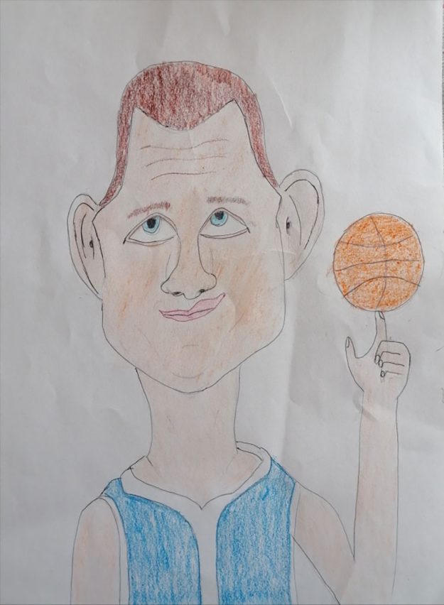 Карикатура 35: Никола Јокић Аутор: Игњатије Лазић 7. разред ОШ „Олга Милошевић“, Смедеревска Паланка Ментор: Сања Јоковић