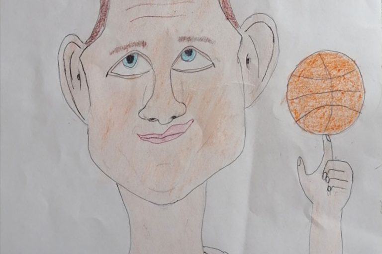 Карикатура 35: Никола Јокић Аутор: Игњатије Лазић 7. разред ОШ „Олга Милошевић“, Смедеревска Паланка Ментор: Сања Јоковић