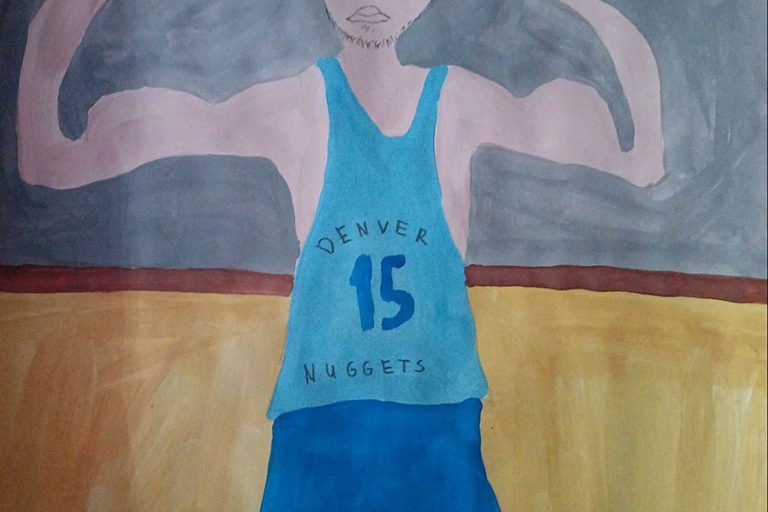 Карикатура 38: Никола Јокић Аутор: Данило Бркушанин, 8. разред ОШ „Лаза К. лазаревић“, Шабац Ментор: Тања Павловић