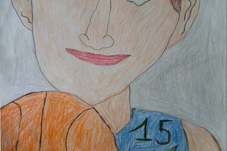 Карикатура 39: Никола Јокић Аутор: Марко Гајић, 8. разред ОШ „Лаза К. лазаревић“, Шабац Ментор: Тања Павловић