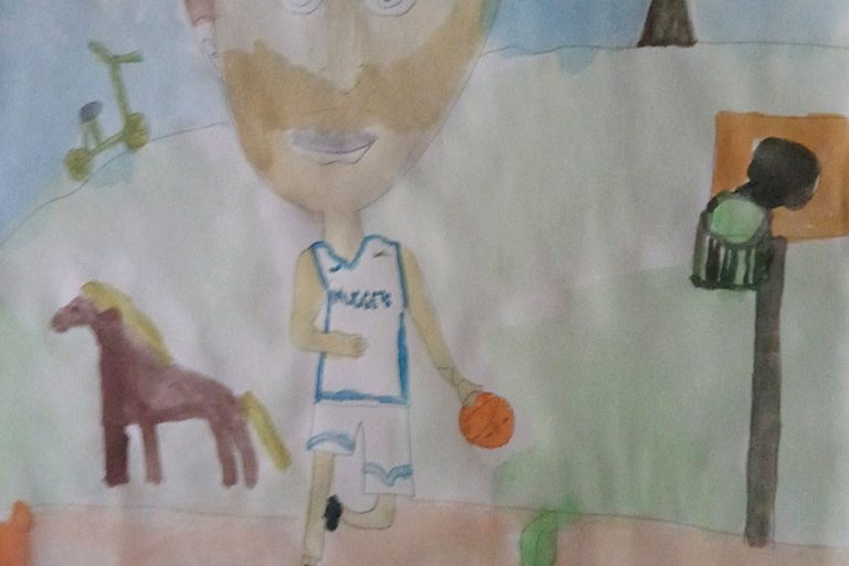 Карикатура 41: Никола Јокић Аутор: Марија Јовић, 8. разред ОШ „Лаза К. Лазаревић“, Шабац Ментор: Тања Павловић