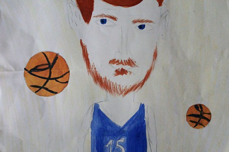 Карикатура 45: Никола Јокић Аутор: Сара Лазаревић, 8. разред ОШ „Лаза К. Лазаревић“, Шабац Ментор: Тања Павловић