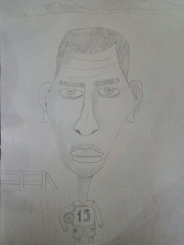 Карикатура 47: Никола Јокић Аутор: Алекса Љубишић, 8. разред ОШ „Лаза К. Лазаревић“, Шабац Ментор: Тања Павловић