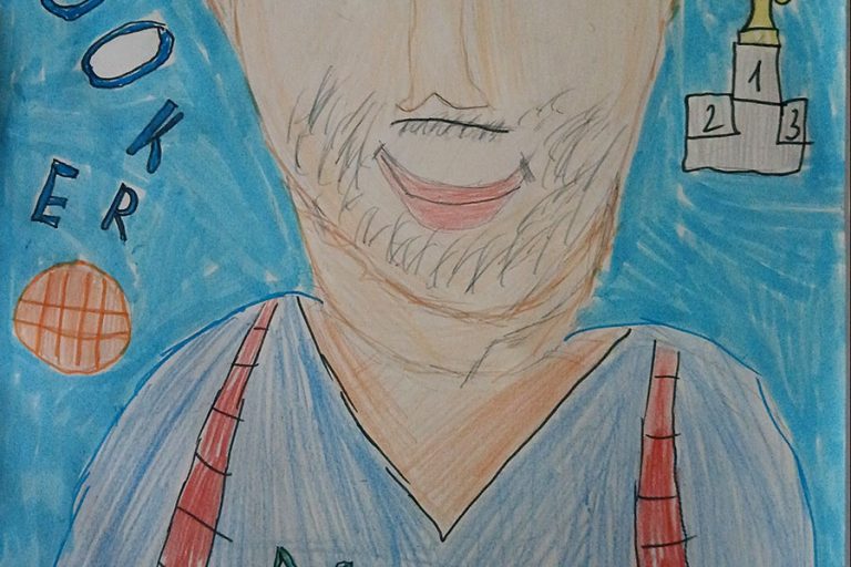 Карикатура 48: Никола Јокић Аутор: Мина Стевановић, 6. разред ОШ „Лаза К. Лазаревић“, Шабац Ментор: Тања Павловић